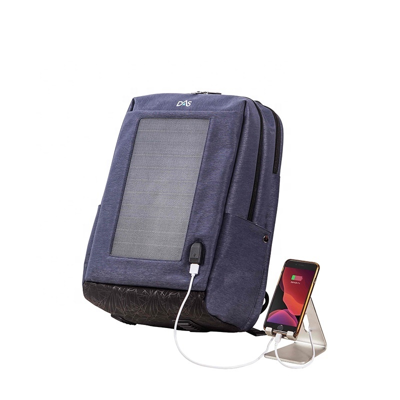 Laptop Backpack with 10W Solar Panel Solar Backpack Bag Suitcase Unisex 5V/2A USB 150D Polyester 48*37*17 Cm 35 L 1.465 KG