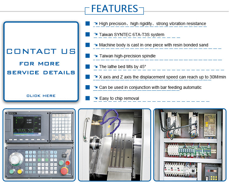 DAS 46C Torno CNC High Precision Metal Automatic Hydraulic Power Slant Bed Lathe CNC Machine