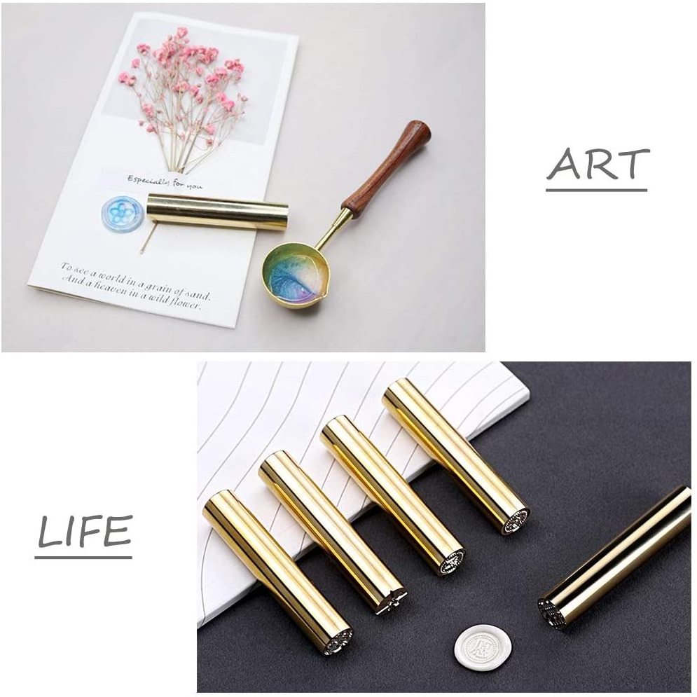 Wax Seal Stamp Cherry Blossom Flower Mini Brass Stamp Gun 15mm for Envelope Invitation Wedding Embellishment Bottle Decoration