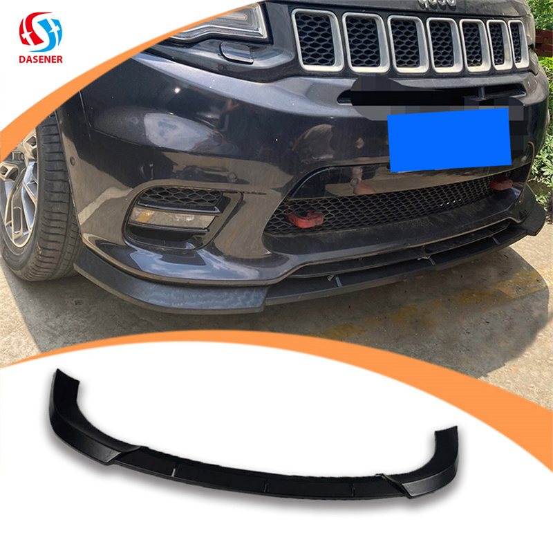 Dasener Auto Accessories New Front Bumper Lip Splitter Body Kit for JEEP GRAND CHEROKEE SRT Bumper Accessories Carton Box 2kg