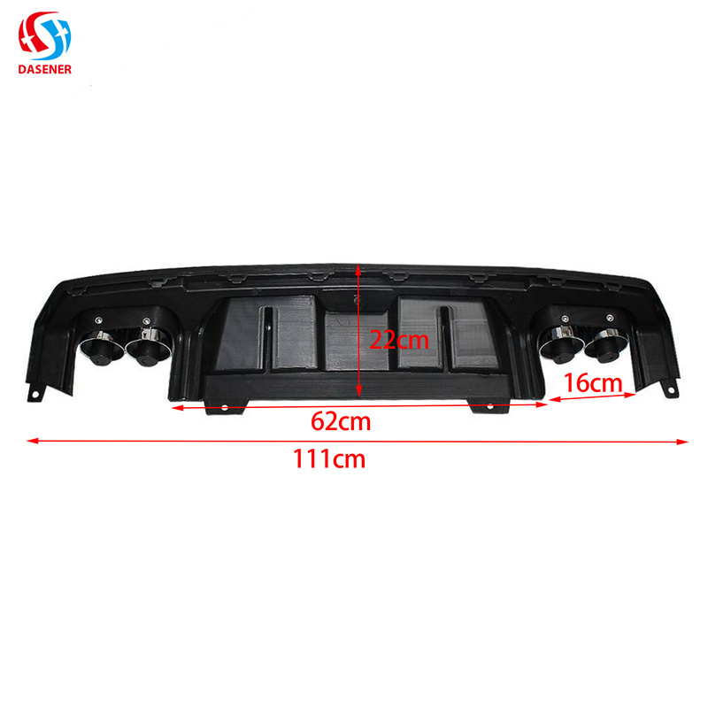 Dasener Factory Manufacture Car Exterior Parts ABS Rear Lip, Rear Bumper Lip Diffuser For Honda Civic Diffuser 2016-2018