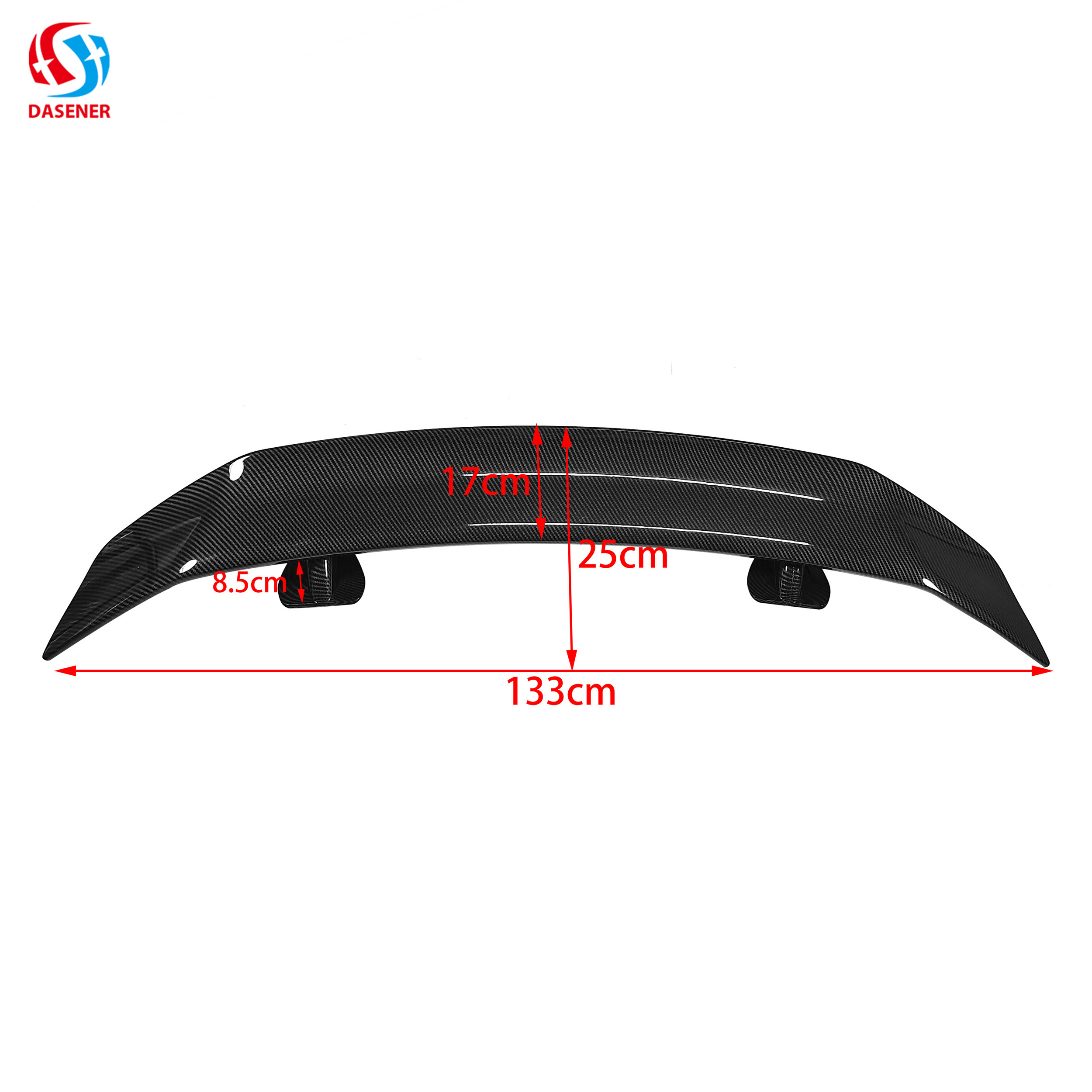 Dasener Manufacture Car Other Exterior Accessories Rear Car Spoiler, Carbon Fiber Colour Universal Hatchback Rear Wing Spoiler