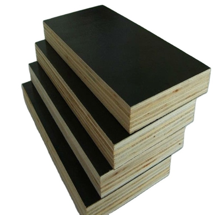 Construction shuttering board phenolic melamine black finger Joint recycled wood core Plywoods