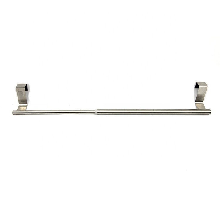 Stainless steel hanging cabinet over door single towel hook towel rack for bathroom kitchen storage Long strip with two hooks