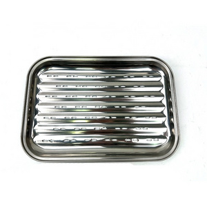 Non Stick Rectangle Barbecue Bbq Grilled  Tray  BBQ Grill Topper Stainless Steel 430