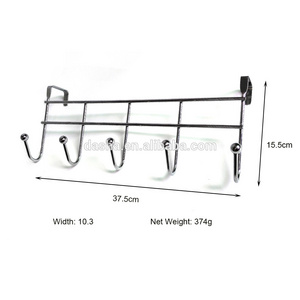 Metal Over Door Hook Rack for Bathroom Clothes Hanger