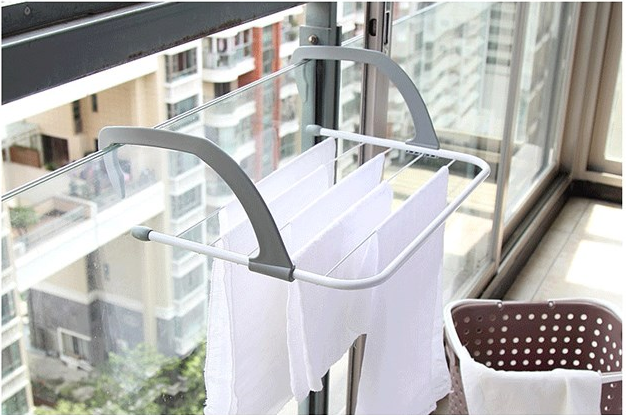 Multi-function high quality hanging laundry rack Folding balcony clothes drying rack