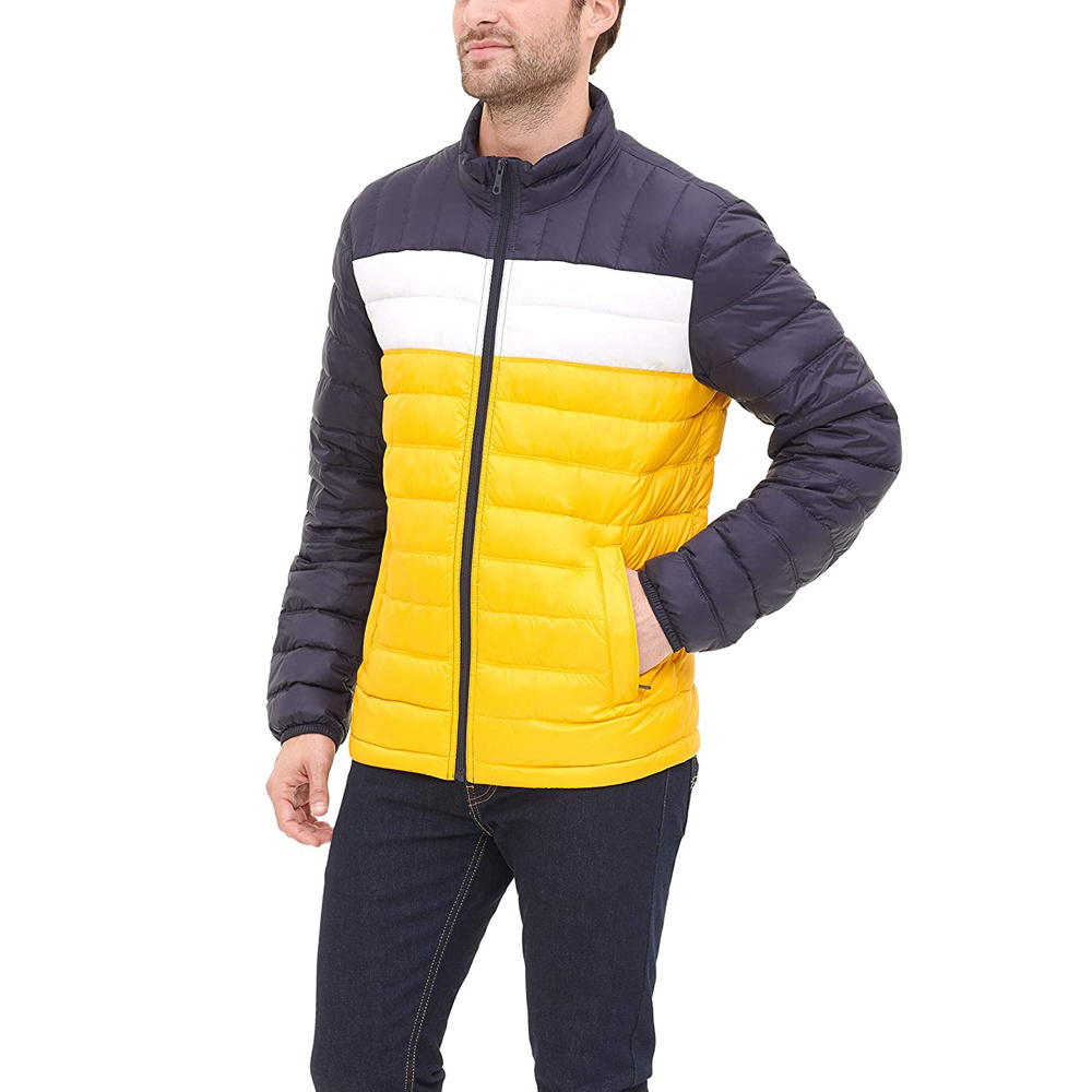 Stand Collar Men Puffer Jacket For Casual Wear Professional Quick Dry Regular Fit Windbreaker Down Puffer Jacket