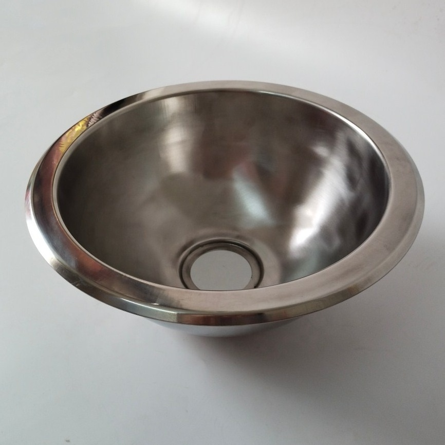 wash hand basin polishing small round 304 stainless steel automatic wash hand basin