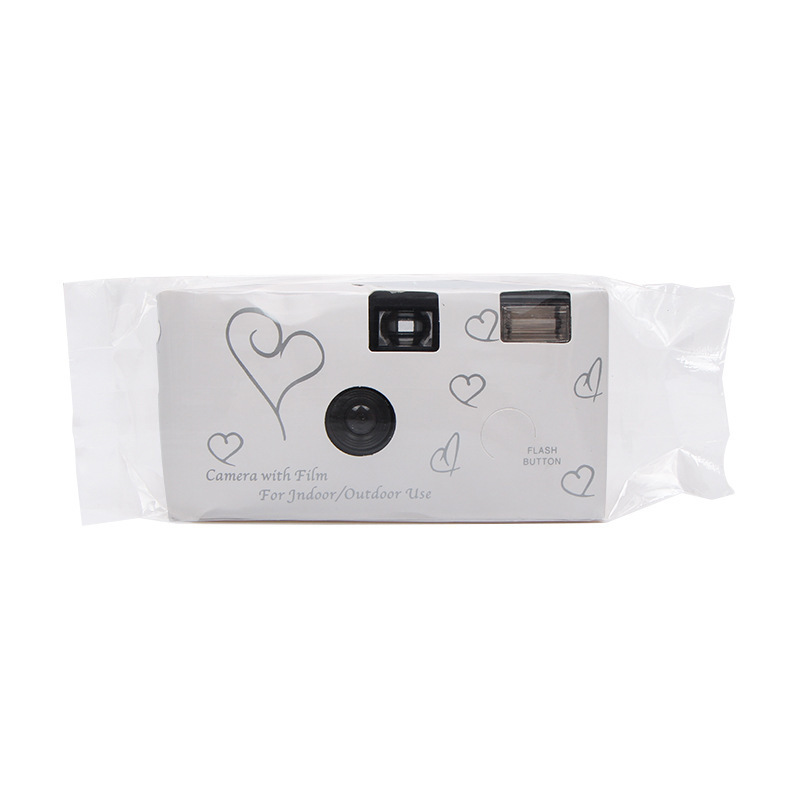 Customizable custom 35mm disposable film flash camera with film