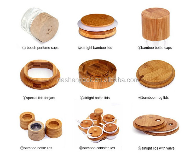 customized mason jar wood lid glass canister cover silicone lid