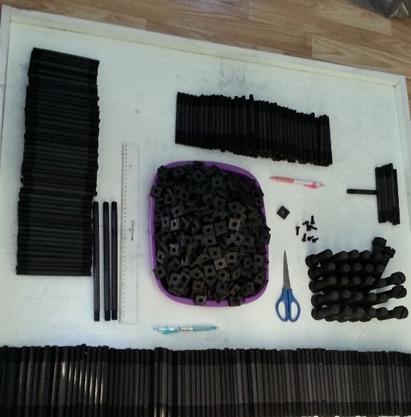 CustomCarbon Carbon Composite material various shape and size of Thread Rod, Nut, Blot, Studs, Wing for vacuum furnace