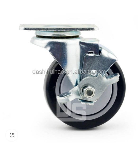 DS 20 series light duty swivel plate caster wheels 4 inch 100mm  cart trolley wheel