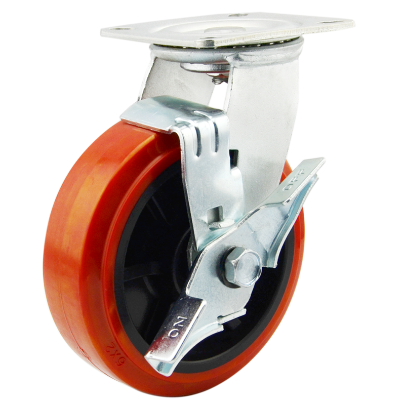 Factory Prices   Heavy Duty 50mm width  Nylon swivel with locking brake   Caster Wheels