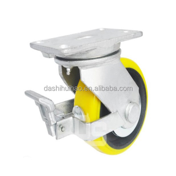 DS caster factory sale 5 inch castor wheels heavy duty 750 kg swivel with brake caster