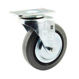 Hot sale 4 Inch 100mm grey color Tpr/pu Supermarket Shopping Cart casters and Wheels