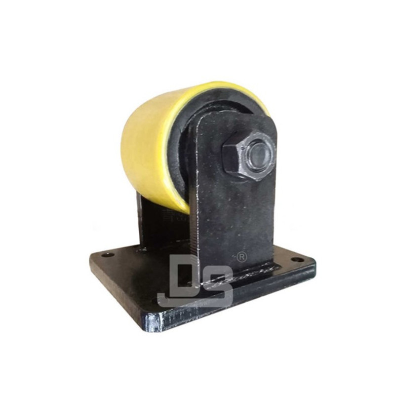 3Tons Super Heavy Duty Industrial Casters Wheels 64mm Polyurethane Tread Solid Cast Iron Core Plate Swivel Rigid Fixed