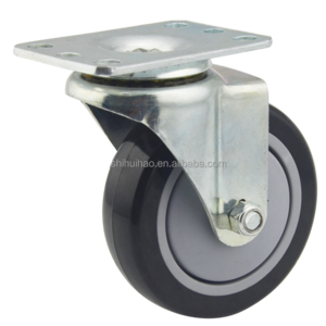 DS-20 Series Light duty swivel plate caster 4 inch 100mm bearingless  polyurethane wheels