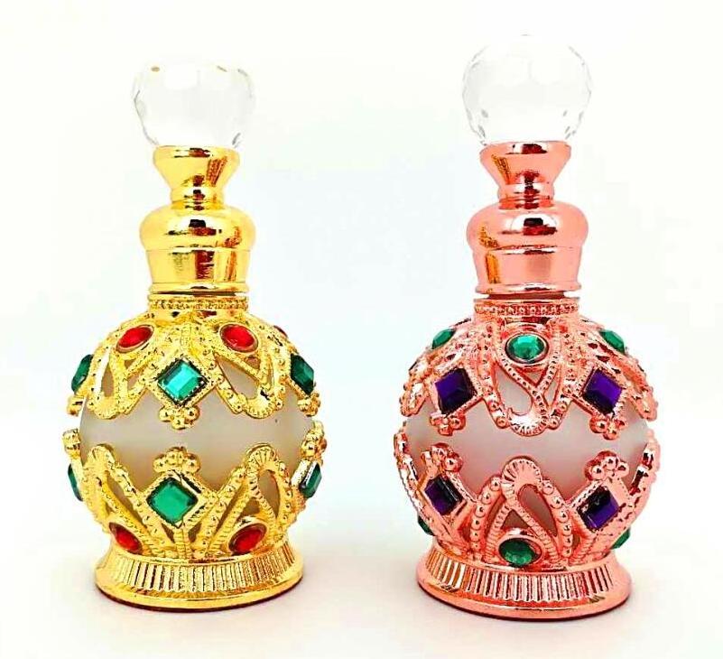 Luxury Arabian Dubai Style Oud Essential Oil Perfume Bottle for Bakhoor Parfum