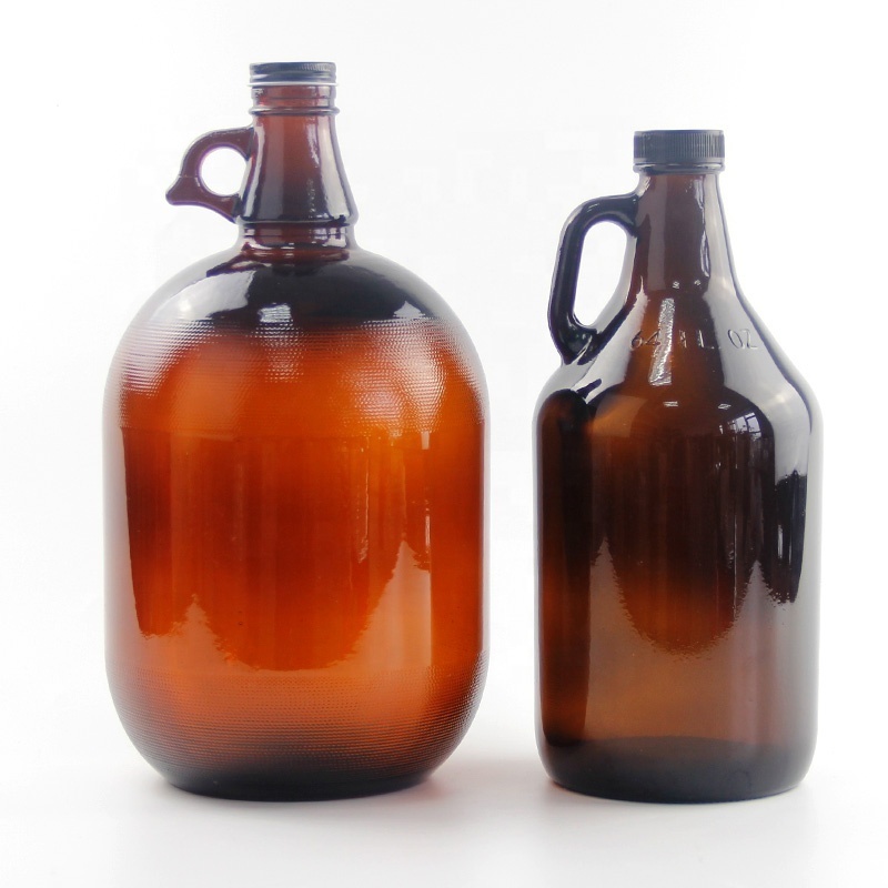 Wholesale 1 Gallon 2.5 Liter Empty Giant California Amber Glass Liquor Beer Wine Bottle