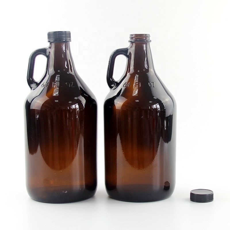 Wholesale 1 Gallon 2.5 Liter Empty Giant California Amber Glass Liquor Beer Wine Bottle