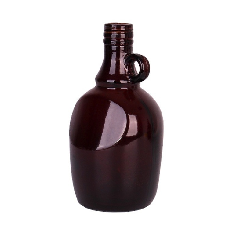 1/2 Gallon 1 Gallon Glass Beer Growler Amber Growlers Glass Jug with Poly Seal Caps for Beer 1-5L