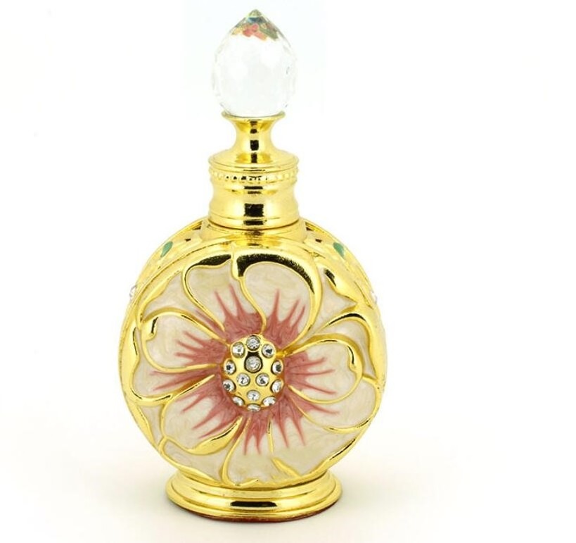 fancy flower perfume oil glass bottle 12ml spray bottle