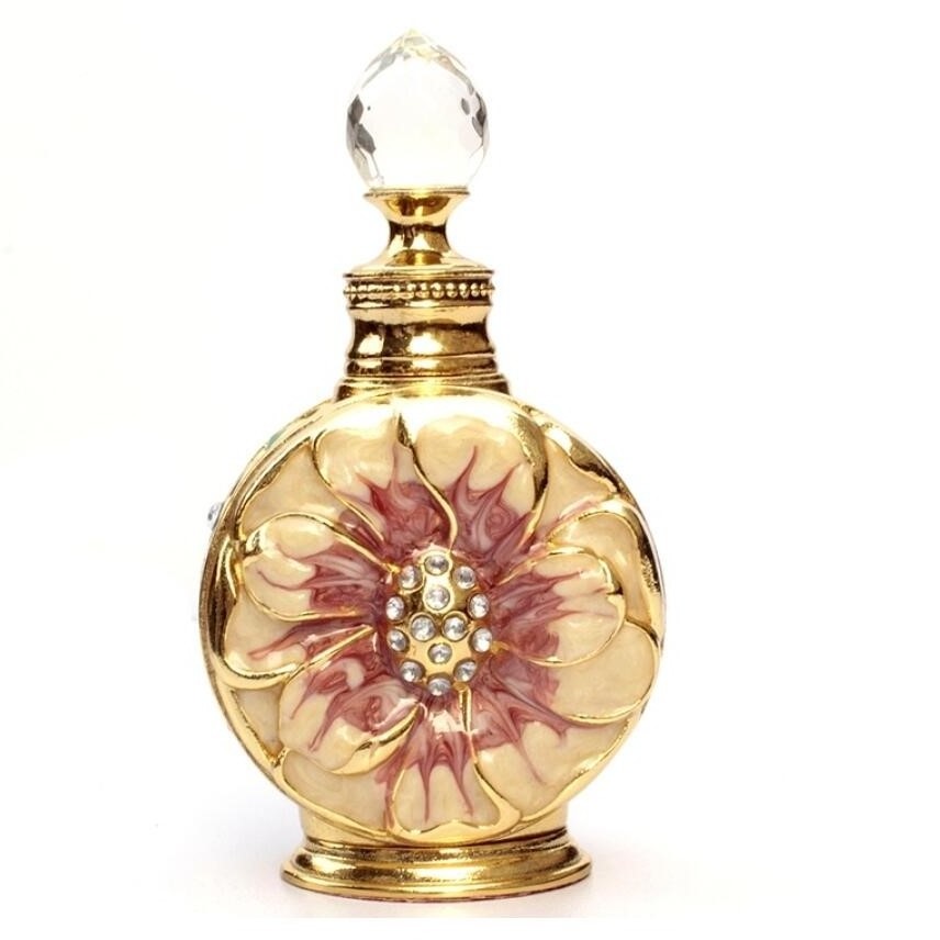 fancy flower perfume oil glass bottle 12ml spray bottle