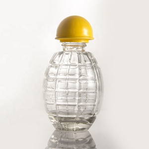 Unique Fashion Grenade Shaped Seal Fresh Eco Friendly Juice Glass Bottle for Beverage