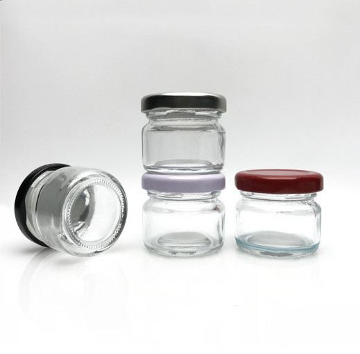 High Quality  Small Empty Round Glass Jam Jar Honey Jar  With Aluminum Cap