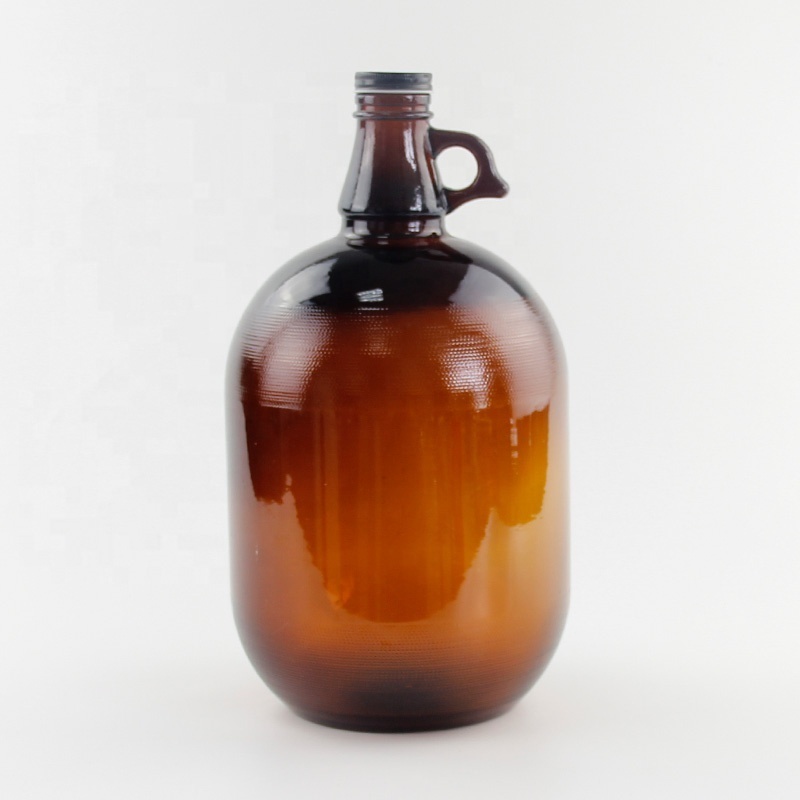 Wholesale 1 Gallon 2.5 Liter Empty Giant California Amber Glass Liquor Beer Wine Bottle