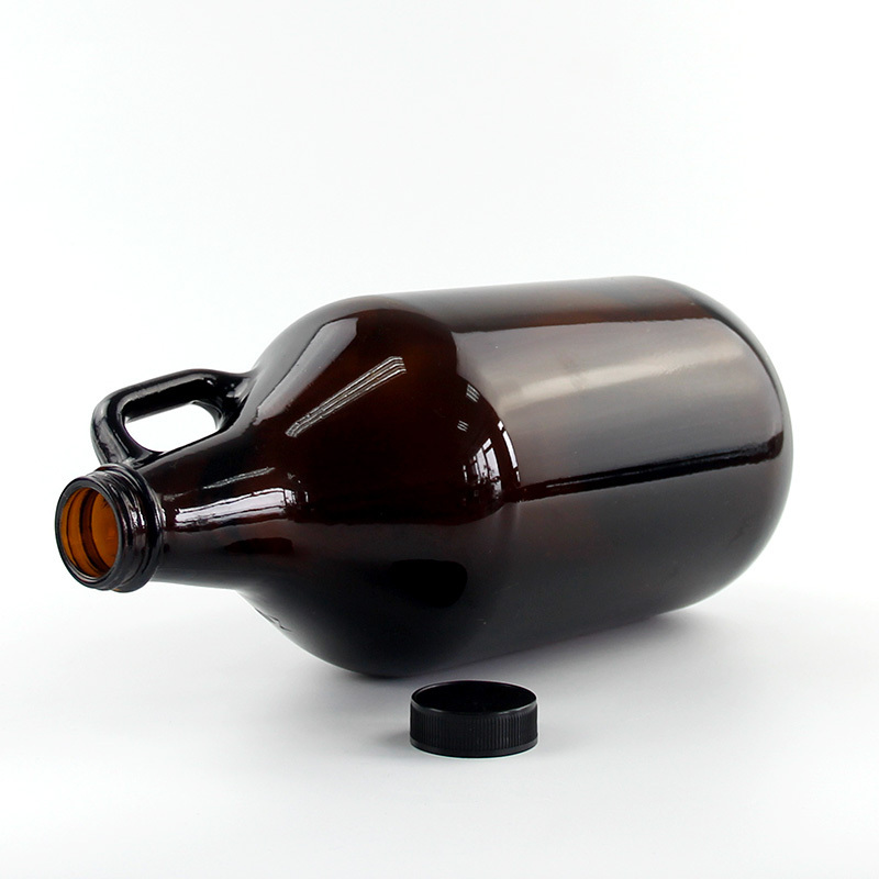 Wholesale 1 Gallon 2.5 Liter Empty Giant California Amber Glass Liquor Beer Wine Bottle