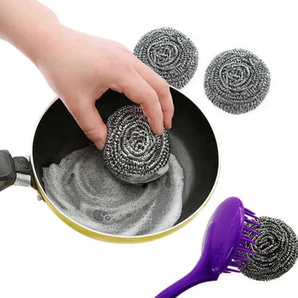 pot clean Ball kitchen steel wool metal dish washing wire ss 410 stainless steel scourer for dish washing Ball