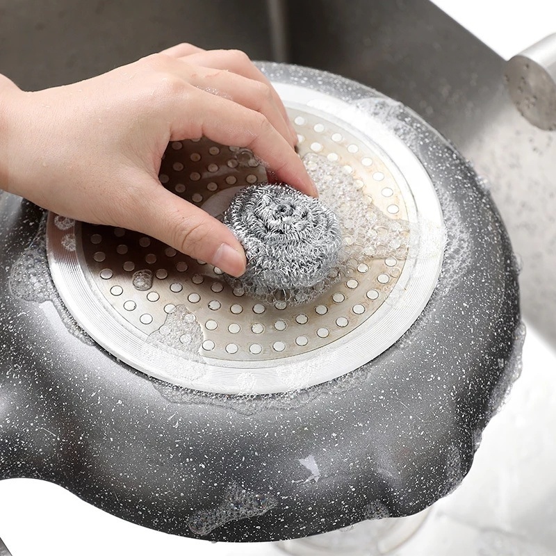 pot clean Ball kitchen steel wool metal dish washing wire ss 410 stainless steel scourer for dish washing Ball