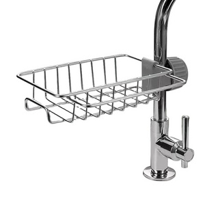 Household kitchen sink faucet storage rack stainless steel drainage rack creative single-layer cloth  sanitary ware storage rack