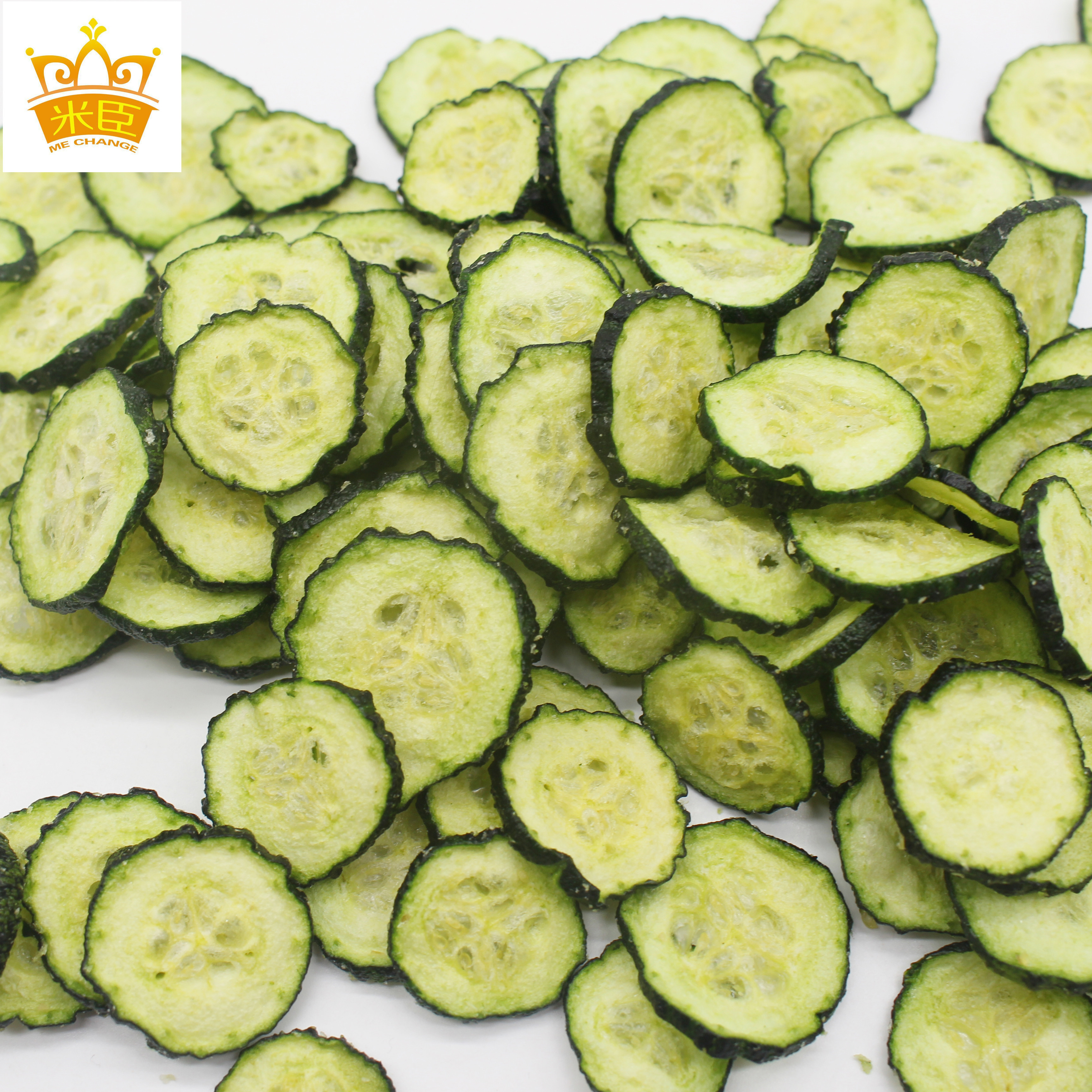 Vacuum Fried Cucumber chips as a healthy snacks