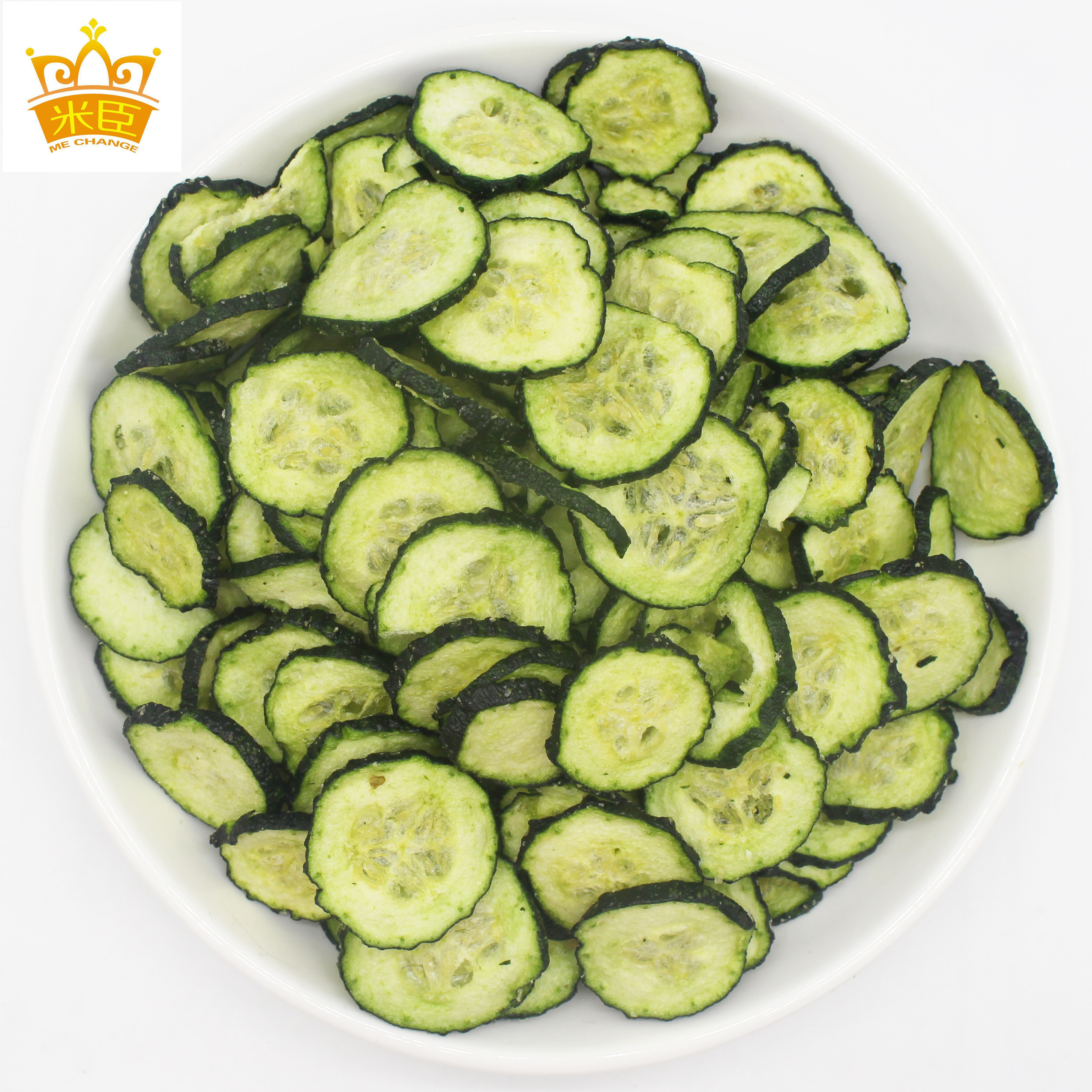 Vacuum Fried Cucumber chips as a healthy snacks