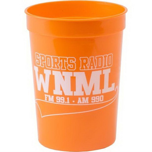 recyclable 16oz plastic lid straw square sports stadium cup custom plastic stadium cup