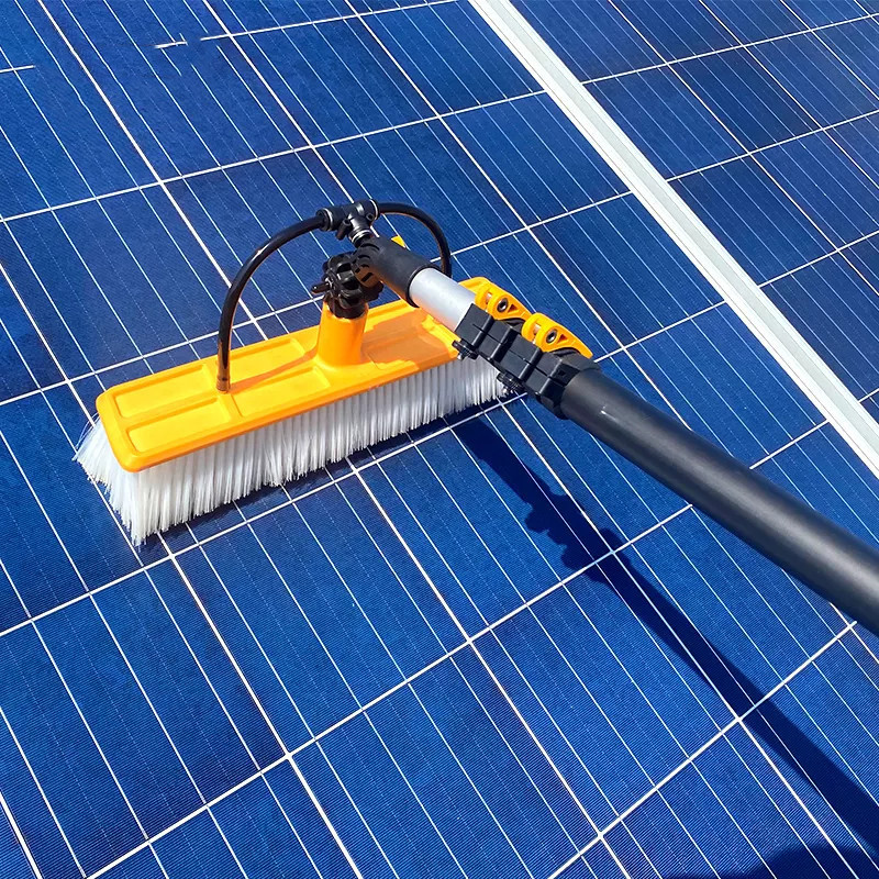 DASION Telescopic Pole Solar Panel Wash Brush Electric Solar Panel Cleaning Machine