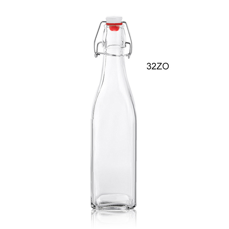 Various size swing top glass bottles 1000ml for beverage, juice, milk, water