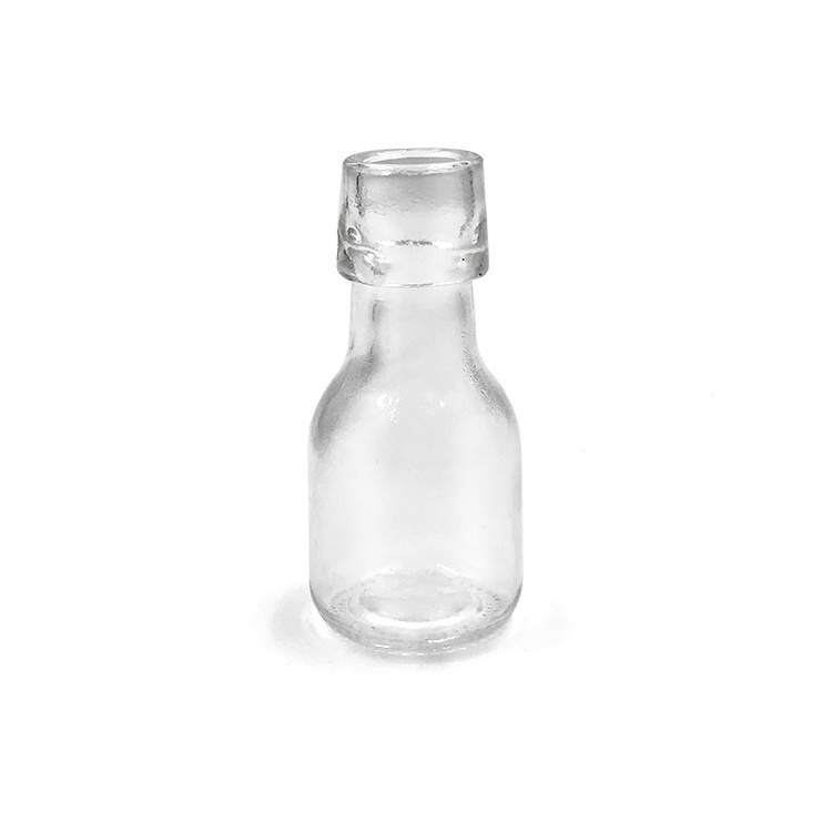 Mini 50ml Small Favor Beverage Juice Swing Top Glass Bottles with Swing Top for Self-Filling