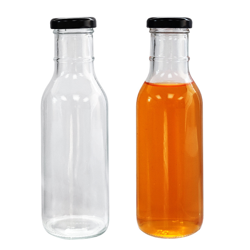 8oz 16oz 350ml Soda Beverage Glass Fruit Juice Bottle with Screw Lids