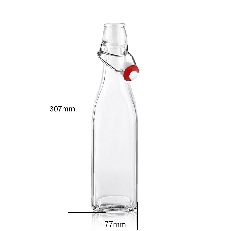 Various size swing top glass bottles 1000ml for beverage, juice, milk, water