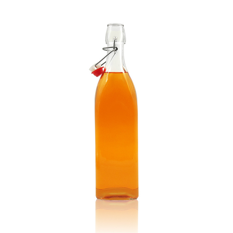 Various size swing top glass bottles 1000ml for beverage, juice, milk, water