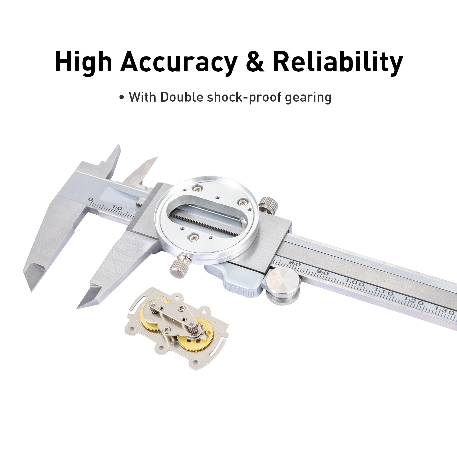 DASQUA New Launched Monoblock High Precision 0-150mm Double Shock-Proof Dial Caliper Pro