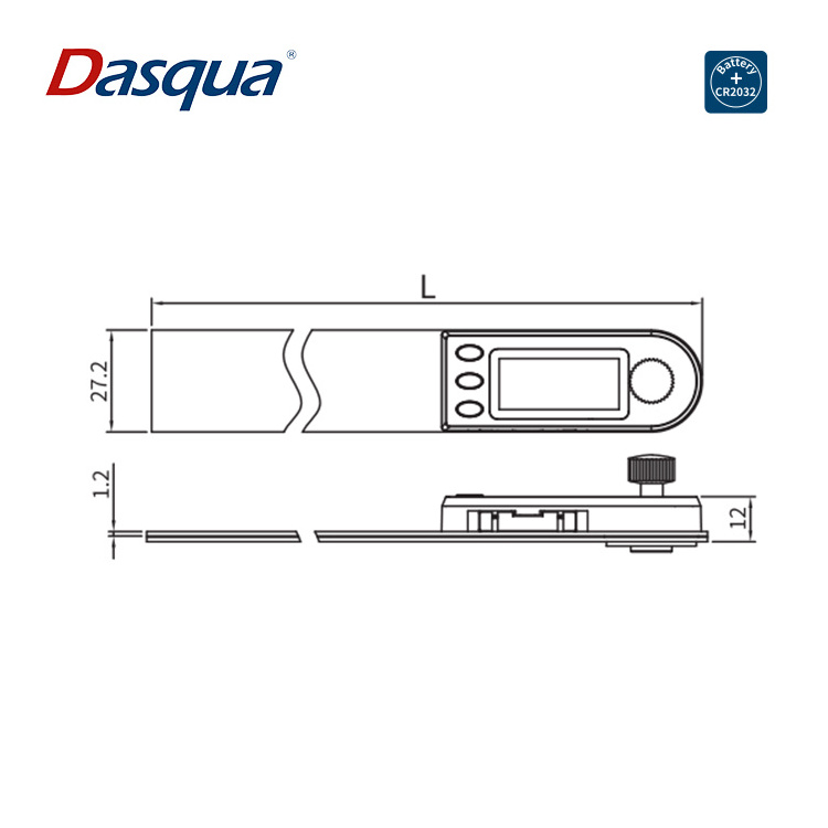 Dasqua High Quality 0-200mm 0-360 Degree Electronic Inclinometer Angle Finder Ruler Digital  Level Angle Ruler Protractor