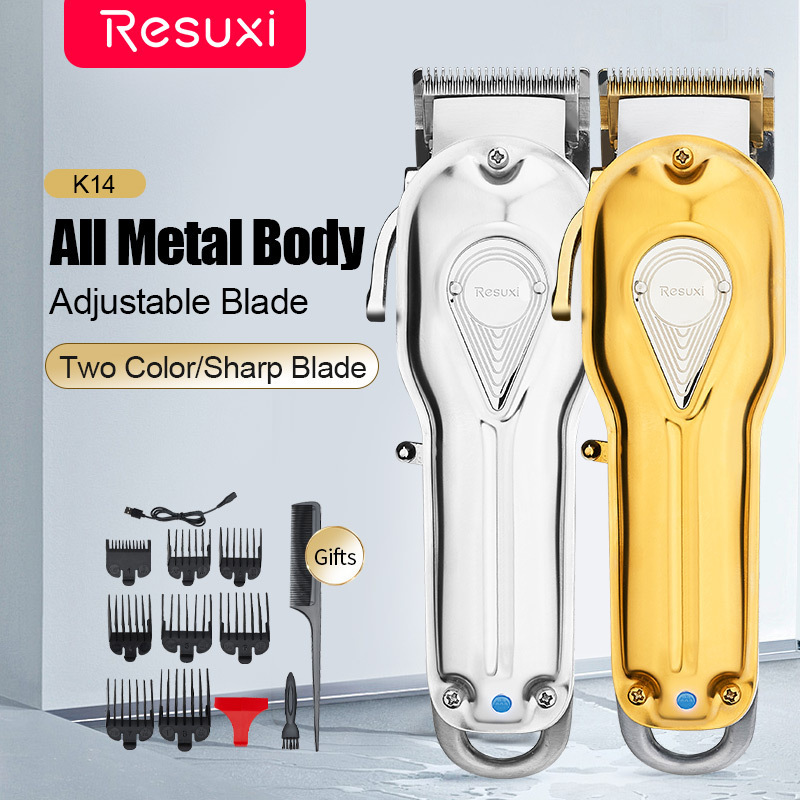 All Metal Haircut Clippers 2500Mah Alloy Cordless Adjustable Length Steel Blade Electric Barber Usb Charging Hair Clippers