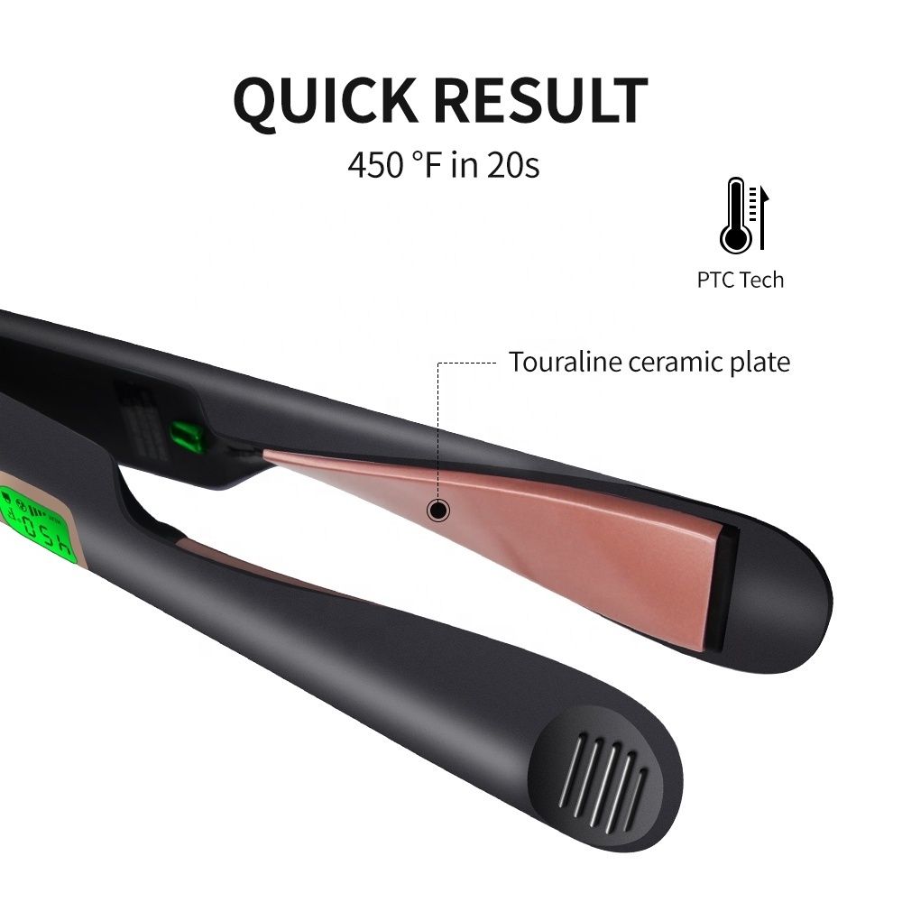 New 2 In 1 Flat Iron Curler Twist Professional Dual Voltage Titanium Tourmaline Ionic Ceramic Hair Straightener