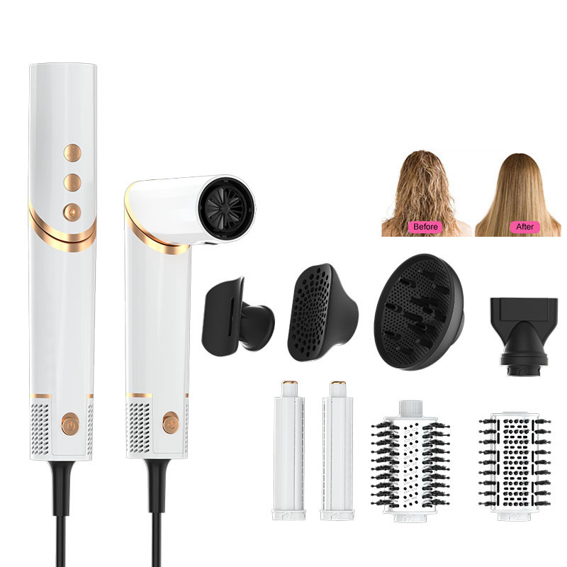 High Speed 8 in 1 Hair Styling Tools 1000w Hair Tools Curling Iron Blower Brush Hot Air Comb with Brushless Motor Hair Dryer