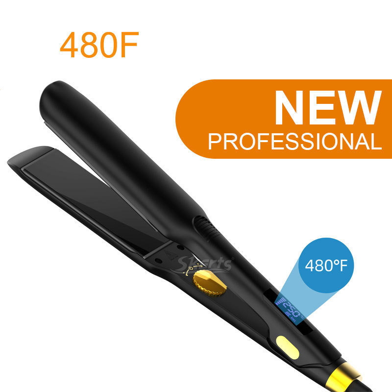 Newest MCH Wide Plate 480F 250C Degrees Keratin Treatment Fast Heat Pro Nano Titanium Professional Hair Straightener